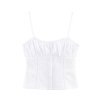 Hollow embroidery single breasted camisole top for women